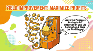 Fruit peeler, peeling with yieald maximized